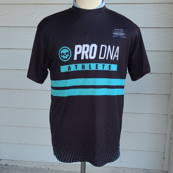 Infamous Paintball Other - INFAMOUS Paintball Pro DNA Black and Teal Men's Large Short‎ Sleeve Shirt Jersey